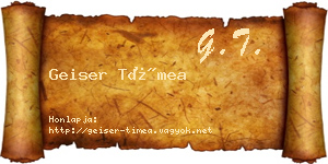 Geiser Tímea névjegykártya