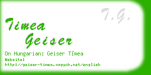 timea geiser business card